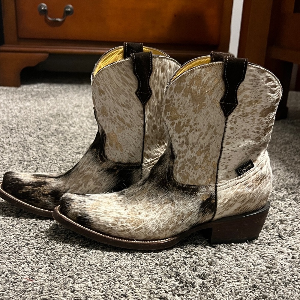 Cowhide Ankle Boots